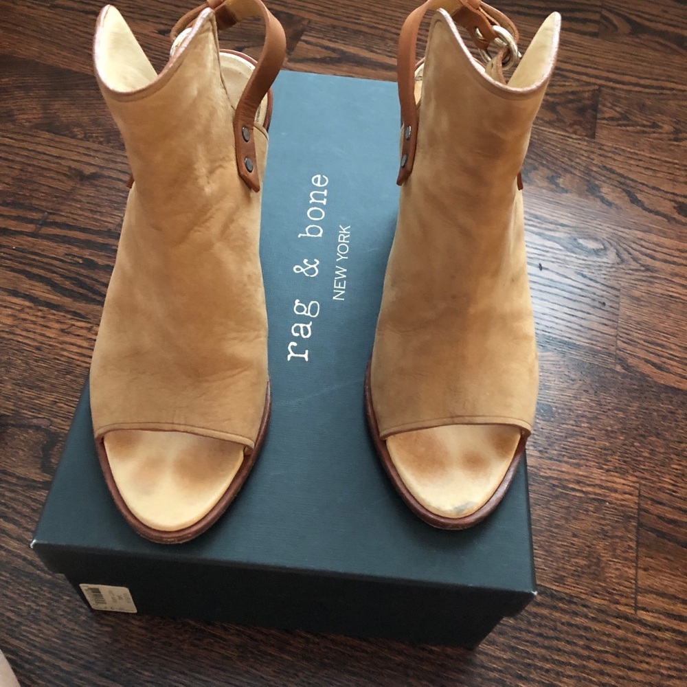 Open toe booties